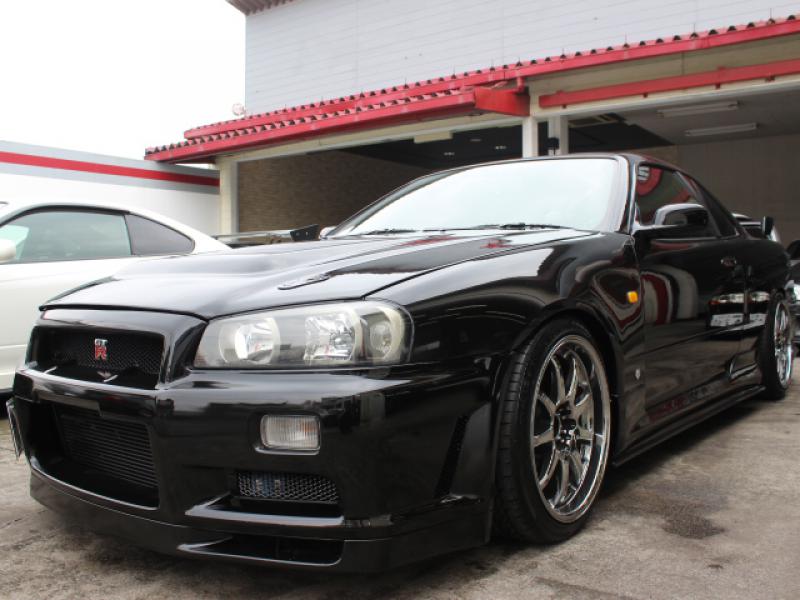 スカイラインBNR34 GTRルック 車検付き ER34 2ドア ターボ マニュアル現状渡し GT-Rルック！！4ドアスカイライン 25GTターボ(MT)で実用性と走りの楽し